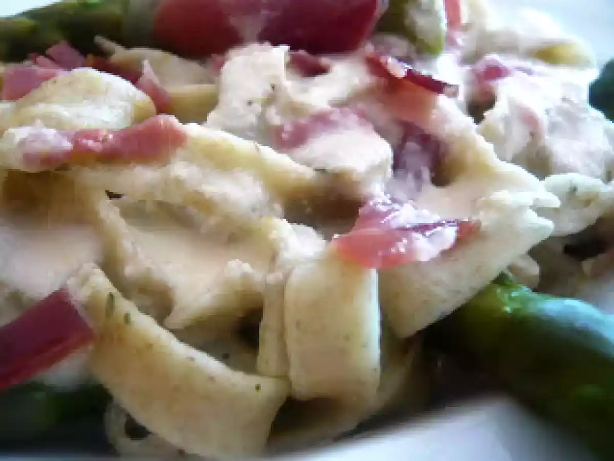 Pasta fresca de judías verdes con espárragos y pesto de limón - foto 3