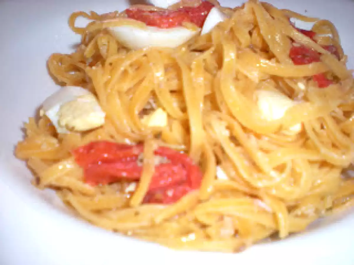 Pasta italiana a la naranja