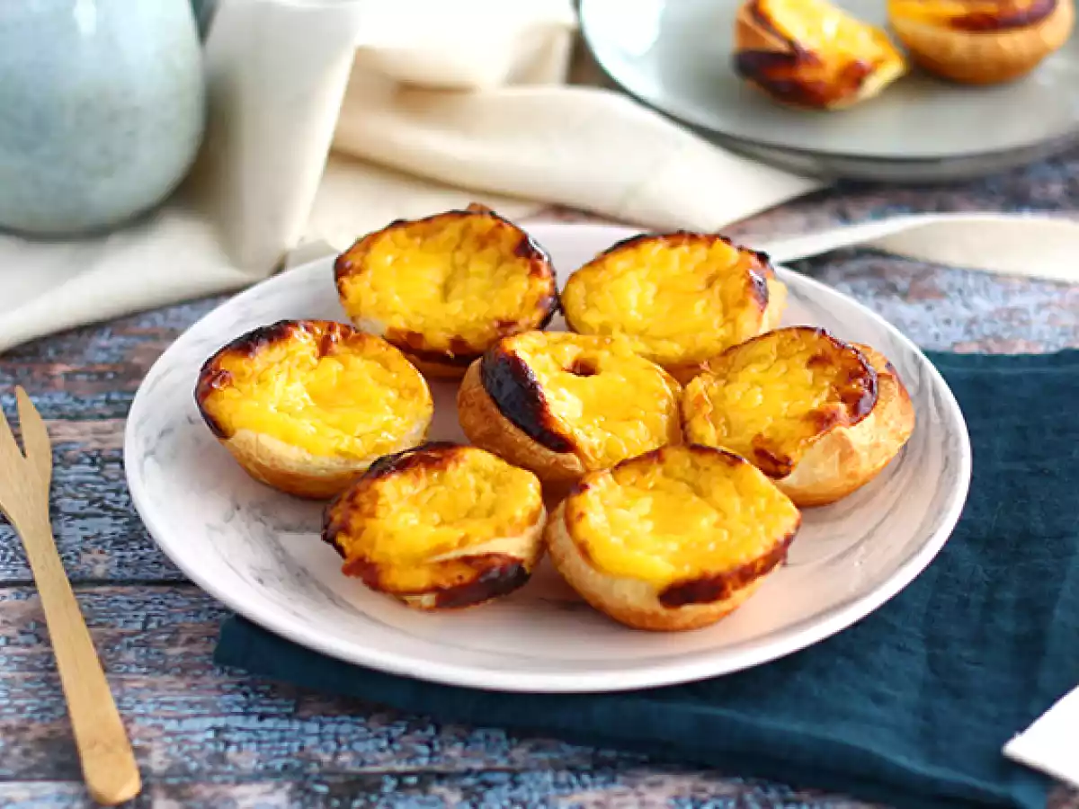 Pasteis de Nata, receta portuguesa (versión con almíbar)