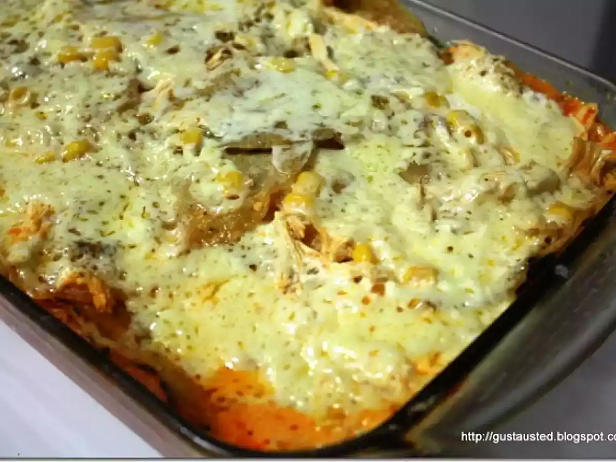 Pastel azteca (se hace con tortillas de maíz)