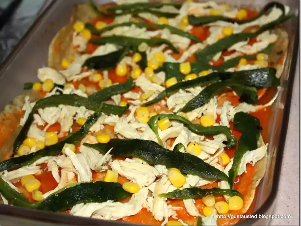 Pastel azteca (se hace con tortillas de maíz) - foto 4