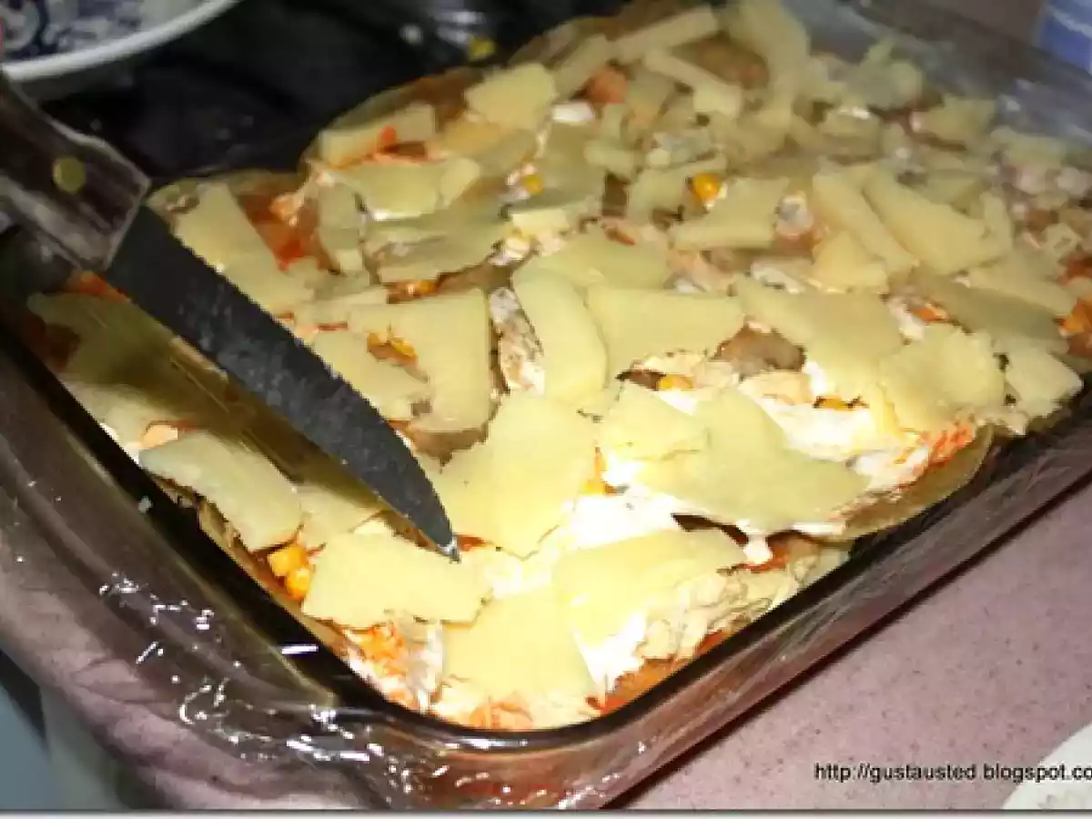 Pastel azteca (se hace con tortillas de maíz) - foto 7