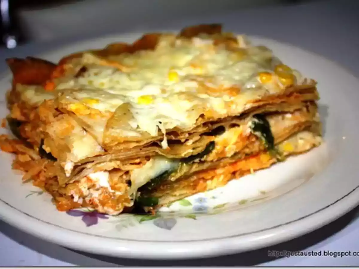 Pastel azteca (se hace con tortillas de maíz) - foto 8