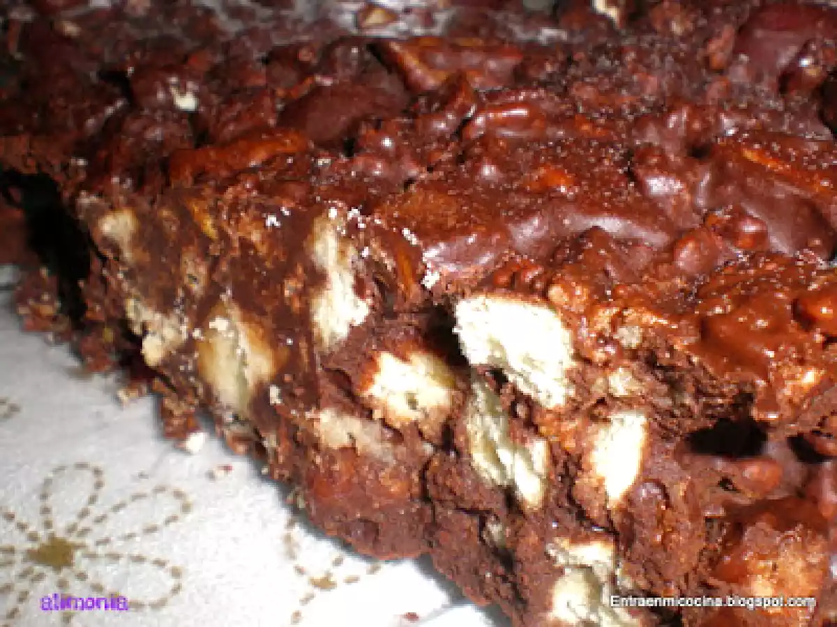 Pastel crujiente de chocolate / Croustillant au chocolat - foto 2