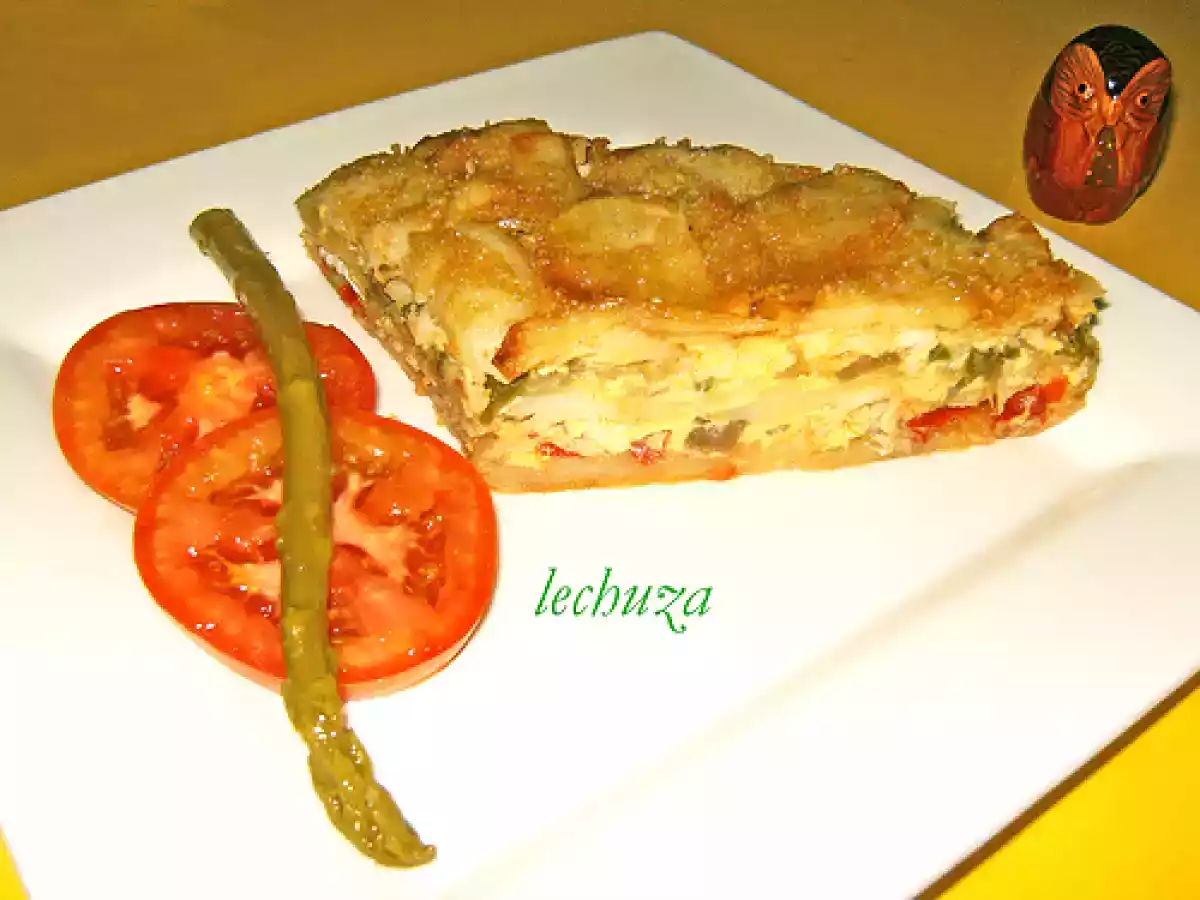 Pastel de bacalao, patatas y pimientos - foto 14