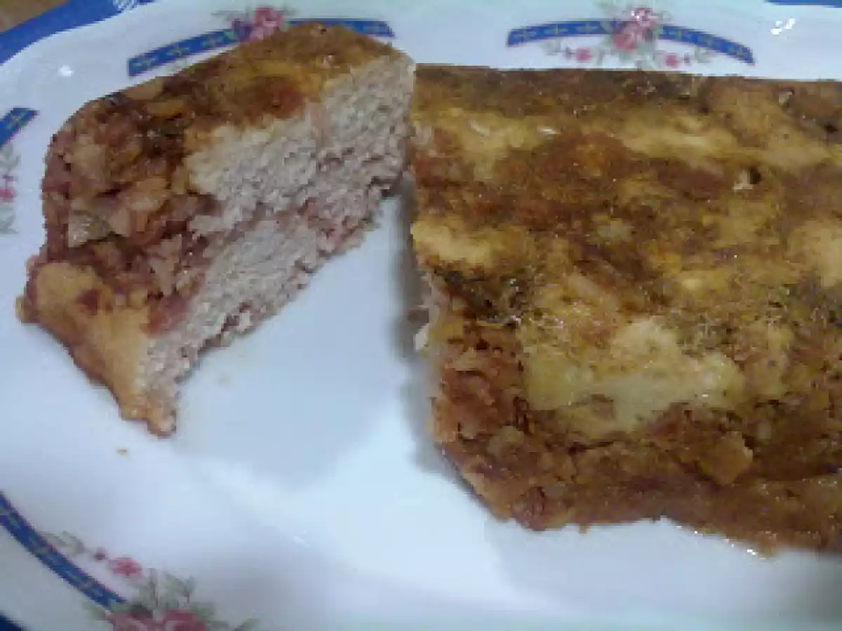PASTEL DE BACON Y PECHUGA DE POLLO (AL MICROONDAS)