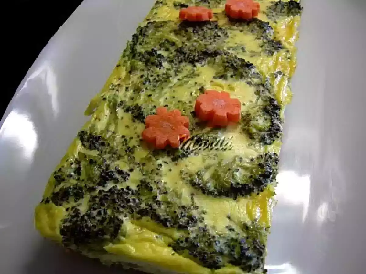 PASTEL DE BRÓCOLI, CON SETAS Y ZANAHORIAS - foto 2