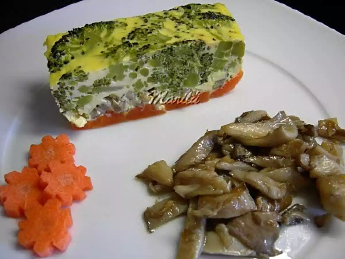 PASTEL DE BRÓCOLI, CON SETAS Y ZANAHORIAS - foto 4