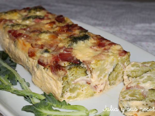 Pastel de brócoli y bacon