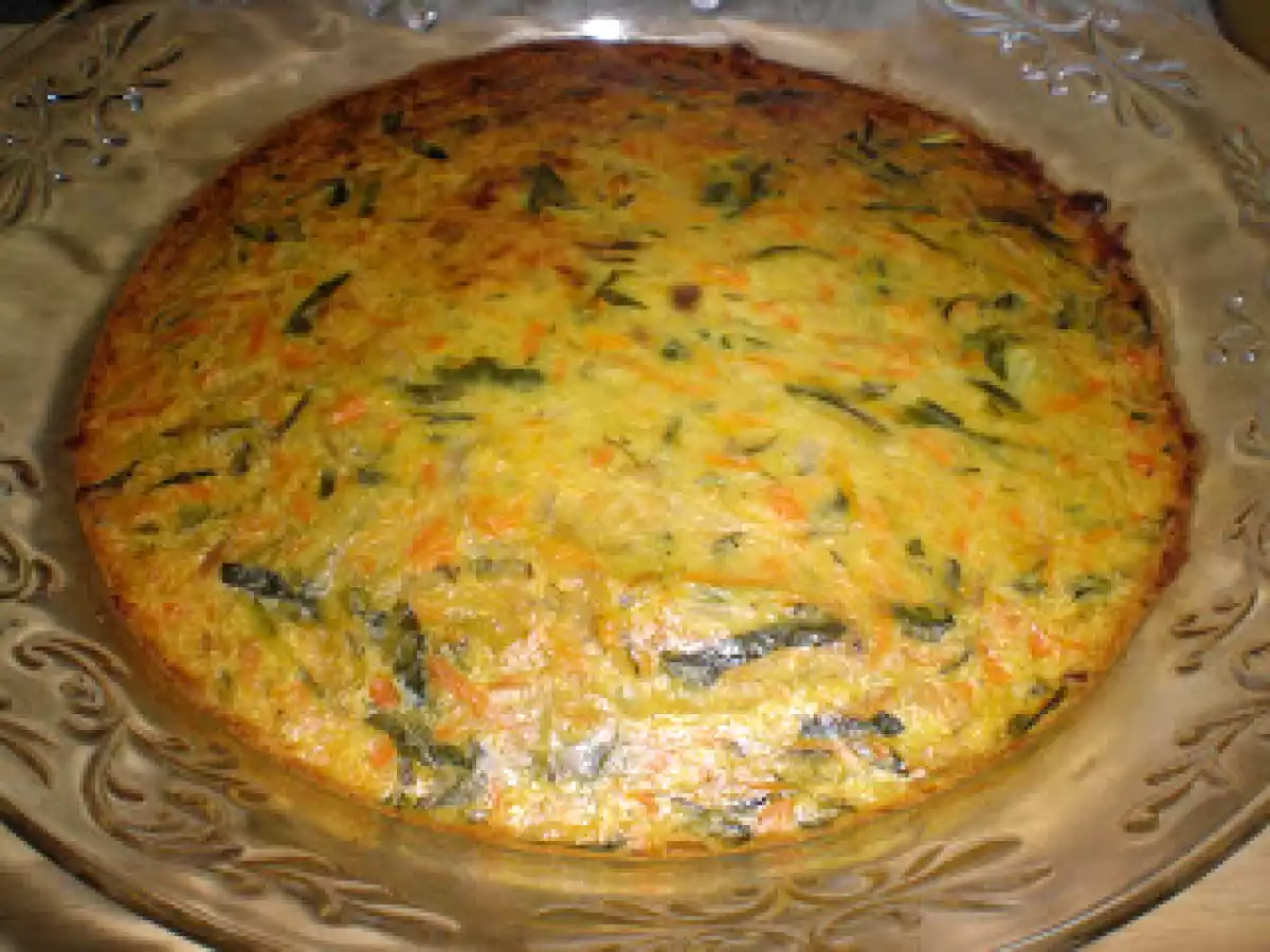 PASTEL DE CALABACIN, ACELGAS Y CREMA DE QUESO