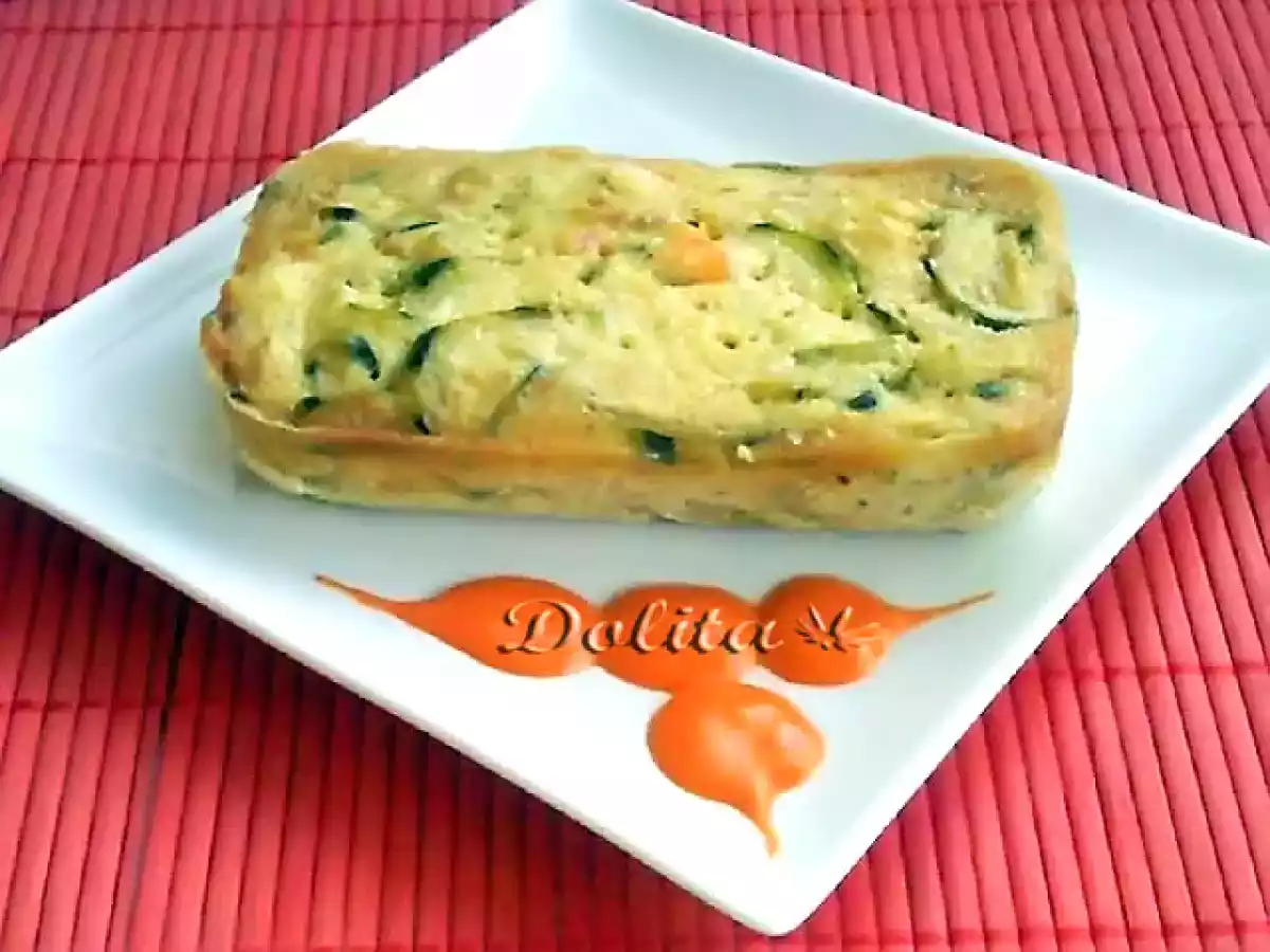 Pastel de calabacín con langostinos