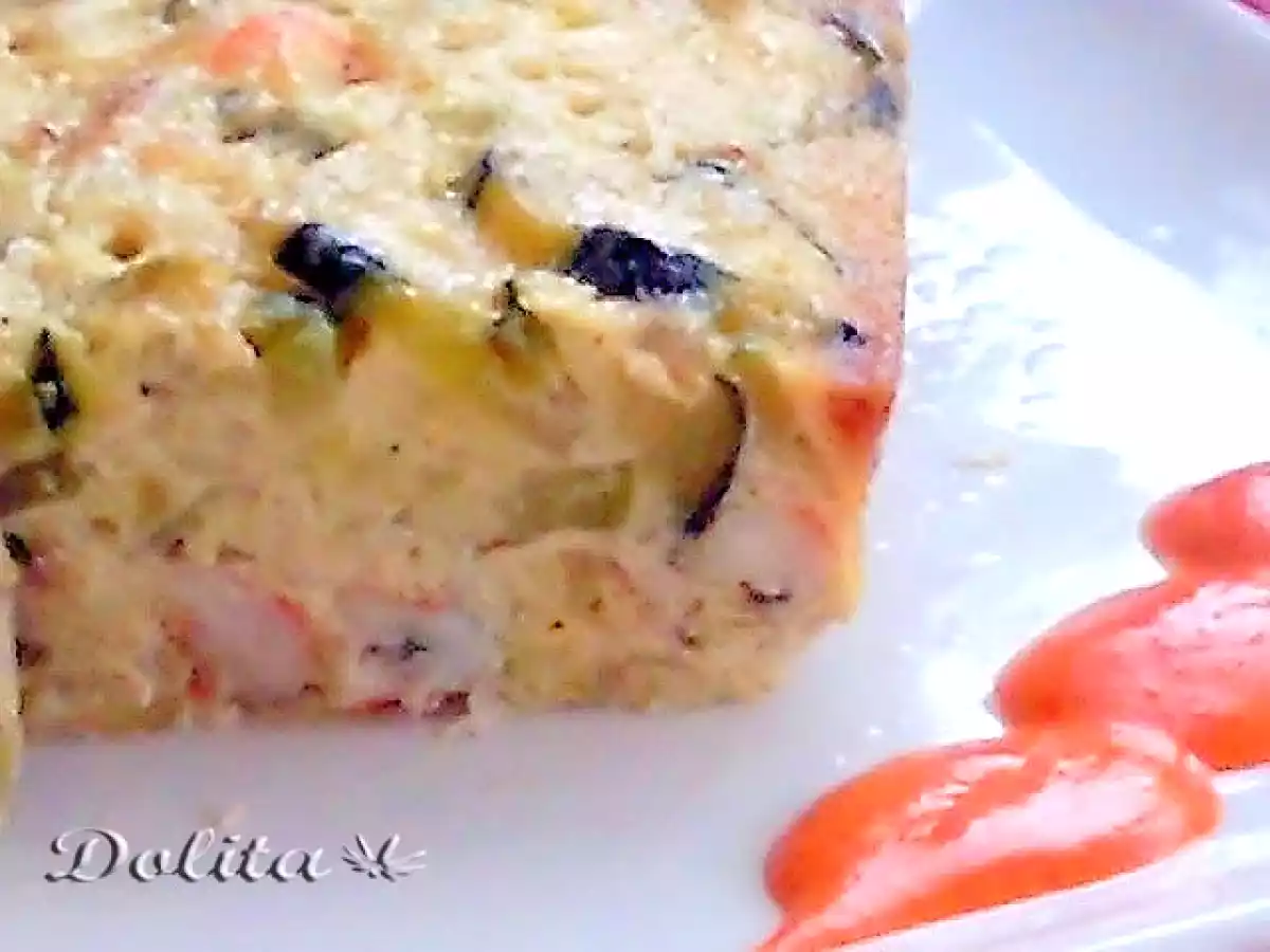 Pastel de calabacín con langostinos - foto 2