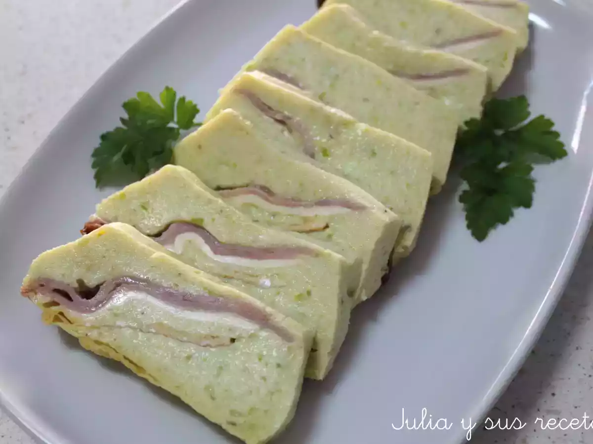 Pastel de calabacin relleno