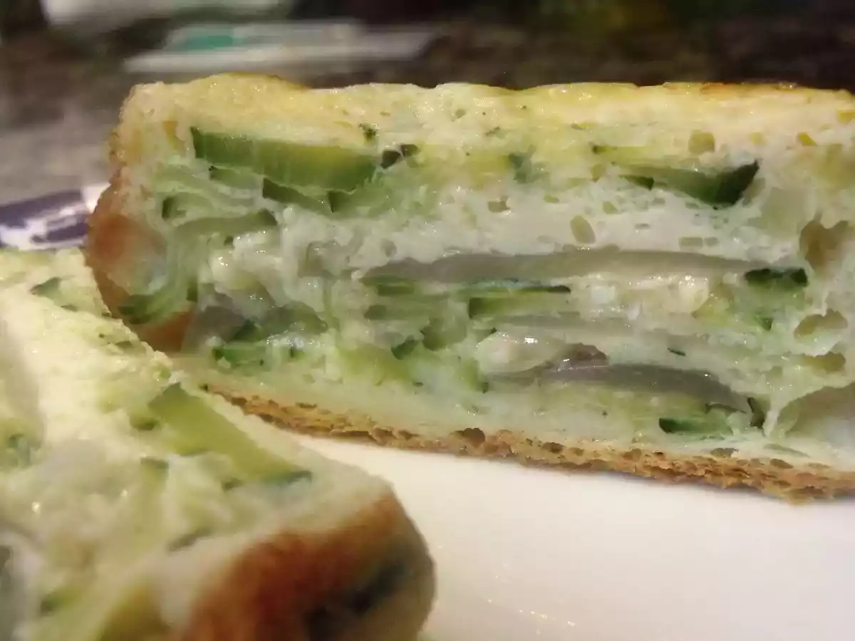 Pastel de calabacín y queso