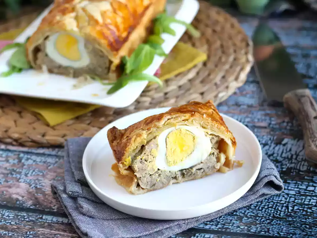 Pastel de carne con hojaldre
