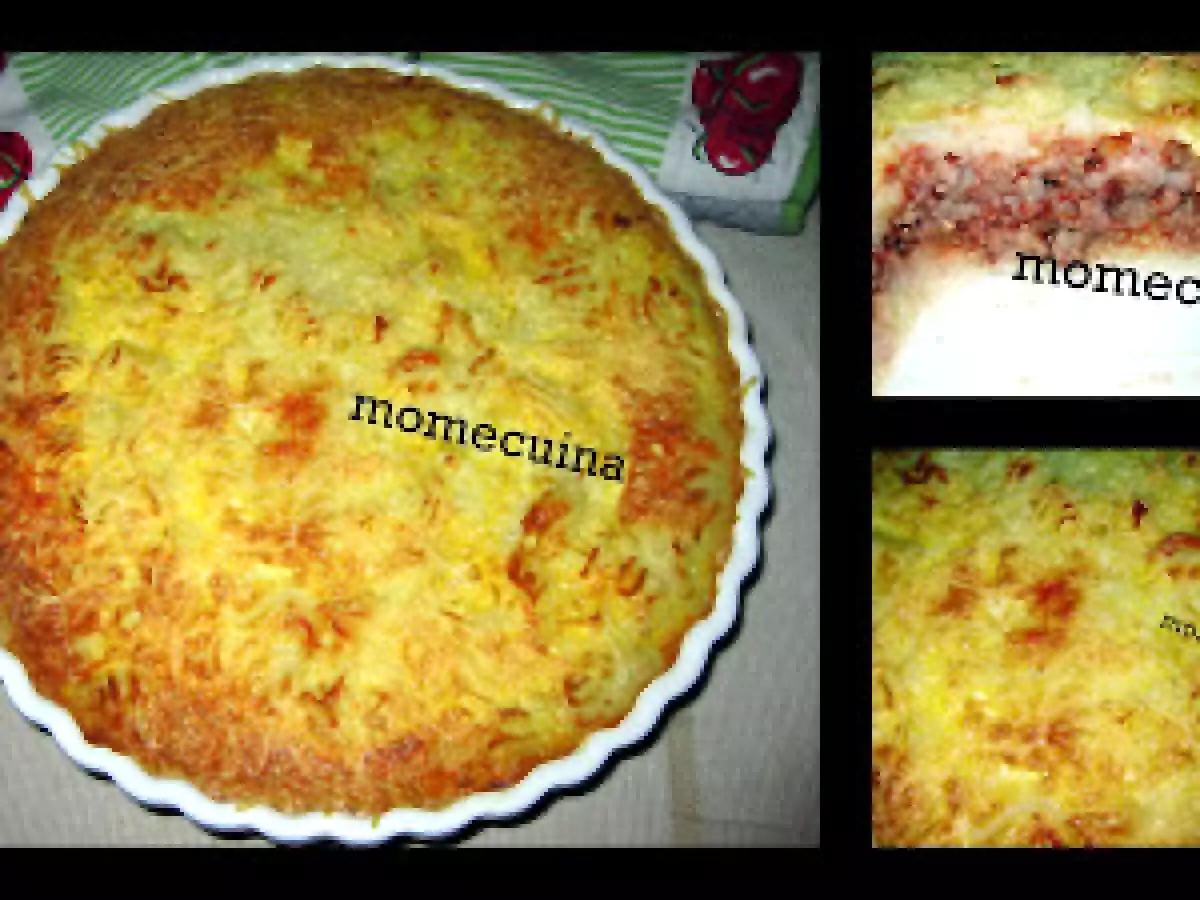 Pastel de carne con puré de patatas