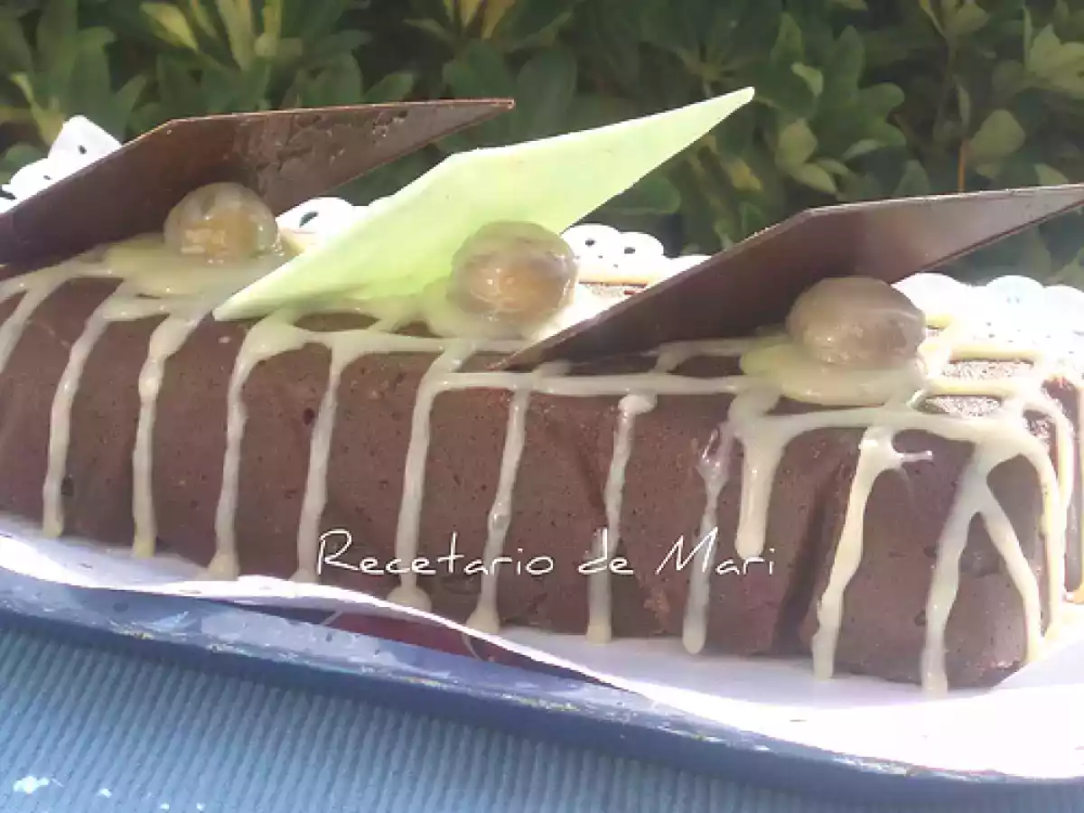 Pastel de castañas con chocolate