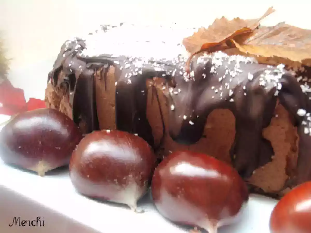 Pastel de castañas con chocolate y crema de orujo - foto 3