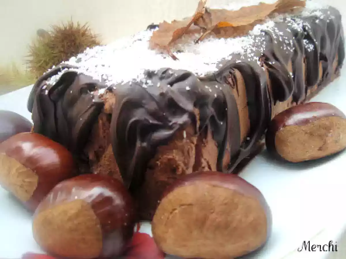 Pastel de castañas con chocolate y crema de orujo - foto 4