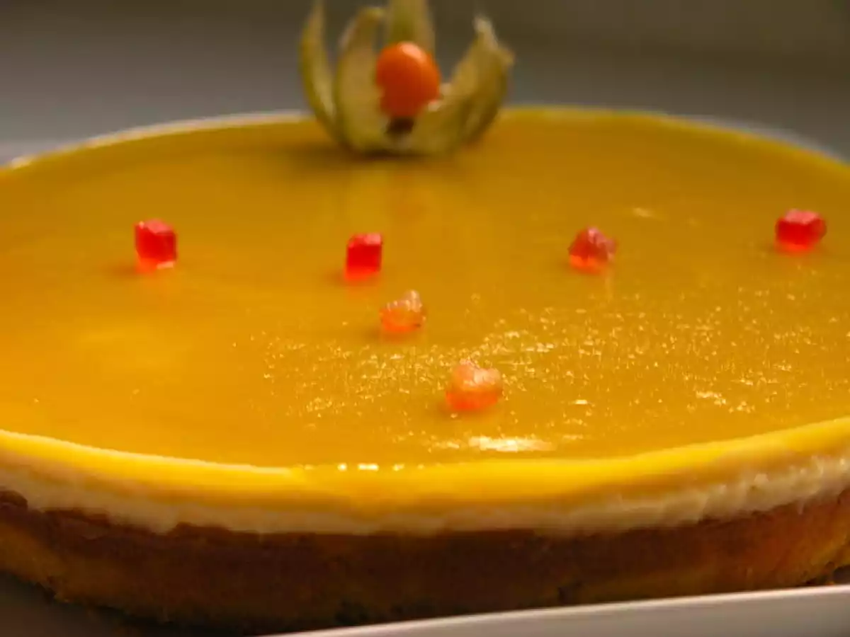 Pastel de celebración con base de pastel de calabaza