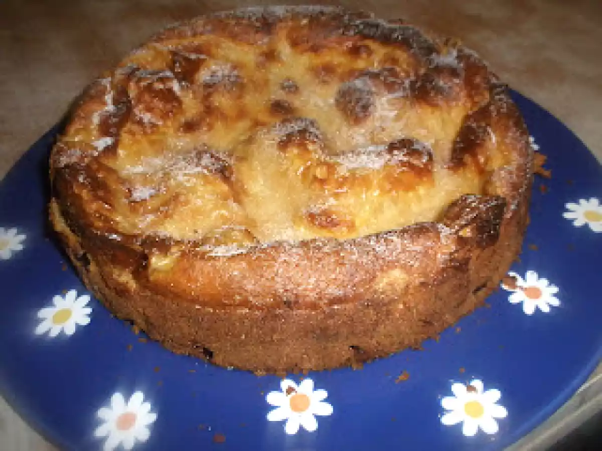 Pastel de cerezas y crema de vainilla