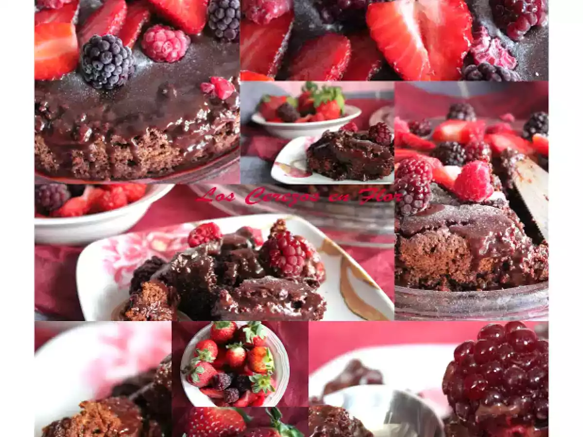 Pastel de Chocolate con frutos rojos y sin Gluten - foto 6