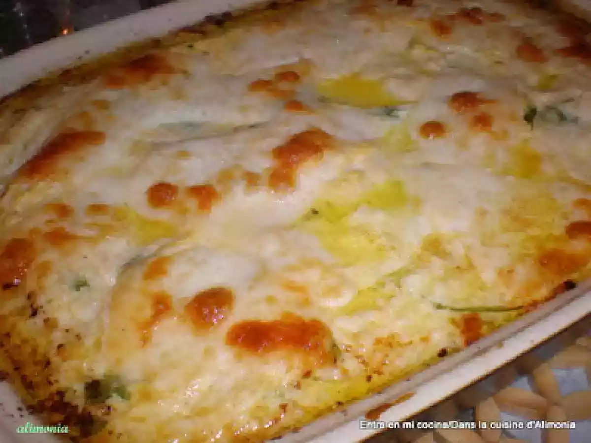 Pastel de coliflor-jamon y queso