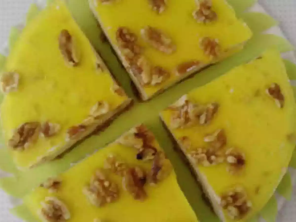 Pastel de cuajada cítrica