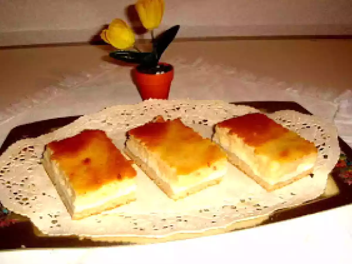 Pastel de flan de vanilla y ricota