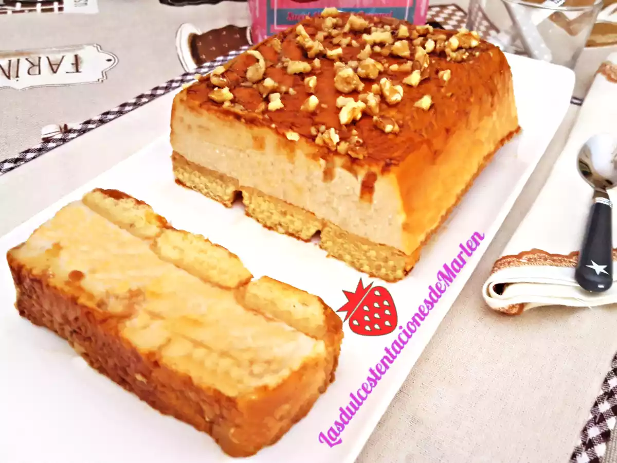 Pastel de Magdalenas y Quesitos con Nueces