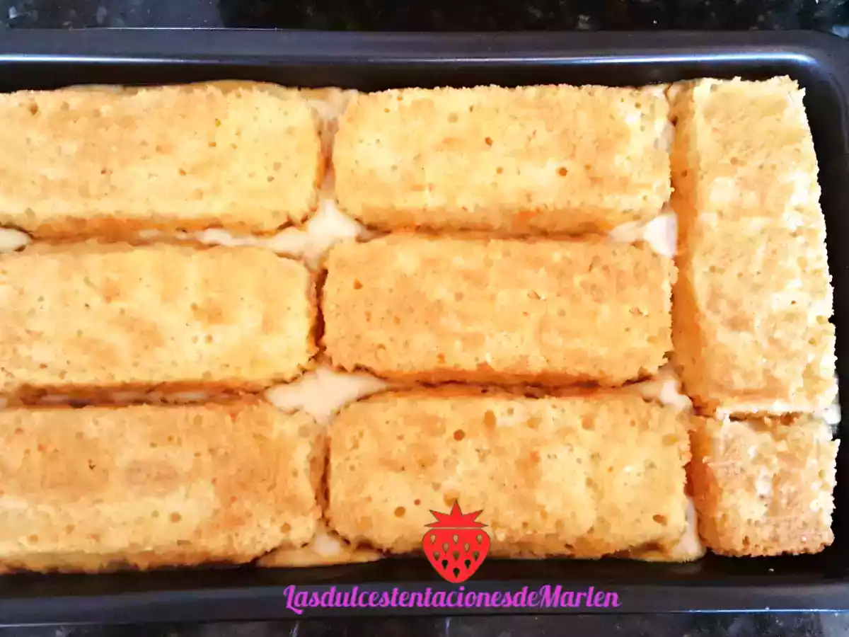 Pastel de Magdalenas y Quesitos con Nueces - foto 2