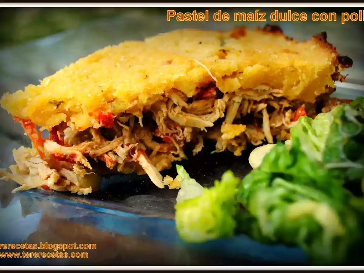 Pastel de maíz dulce con pollo. - foto 4
