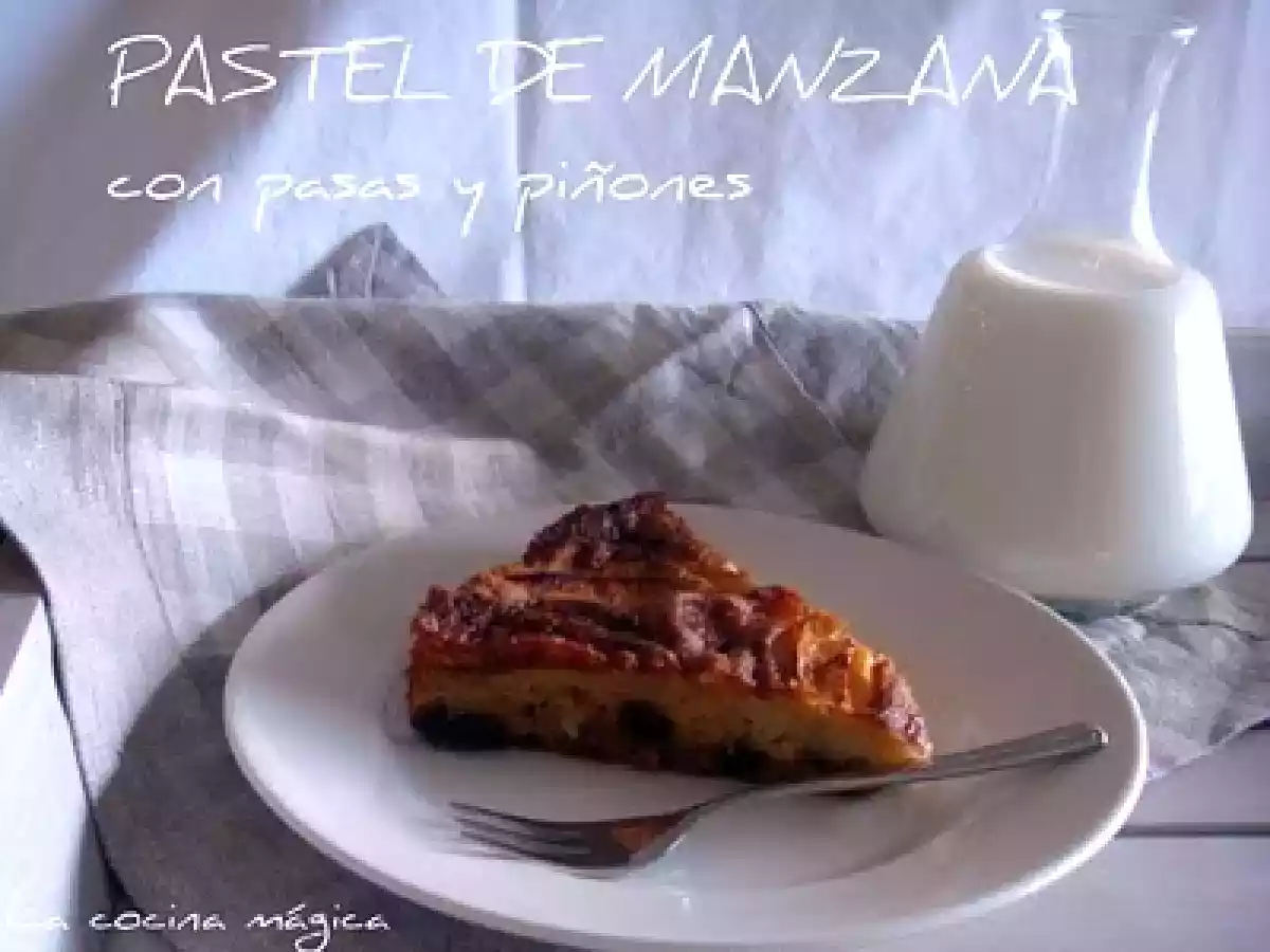 PASTEL DE MANZANA CON PASAS Y PIÑONES - foto 2