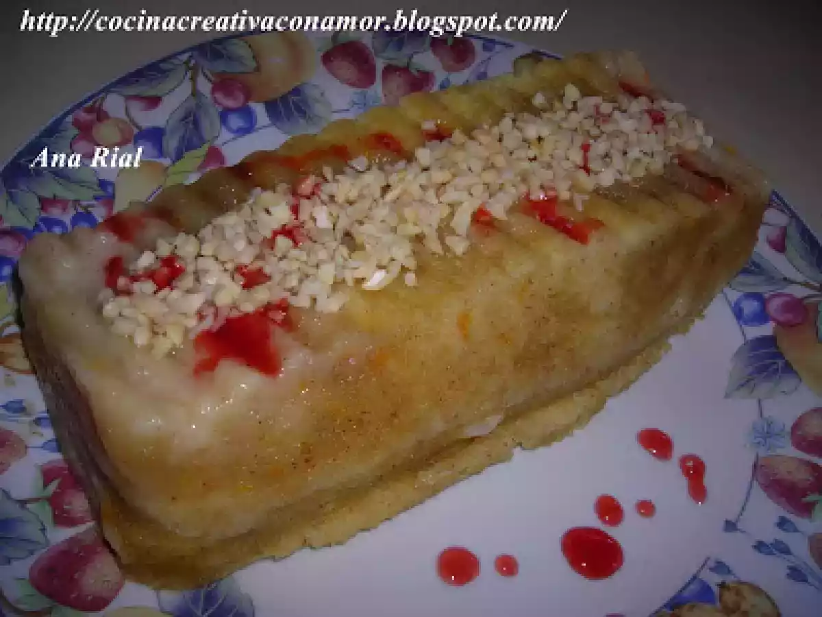 Pastel de manzana y pastelitos de plátano, al microondas.