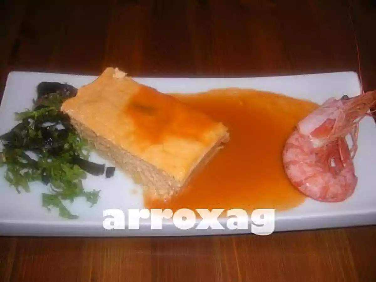 PASTEL DE MERLUZA Y GAMBAS