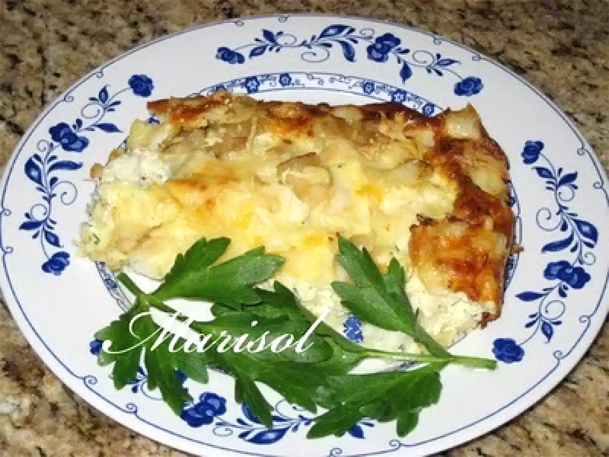 Pastel de merluza y puerros