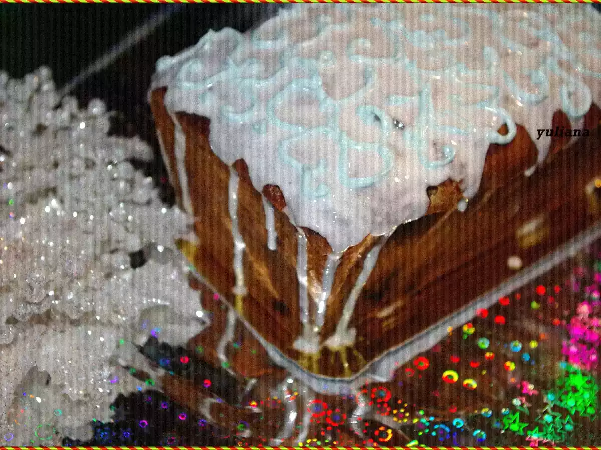 Pastel de navidad de frutos secos.