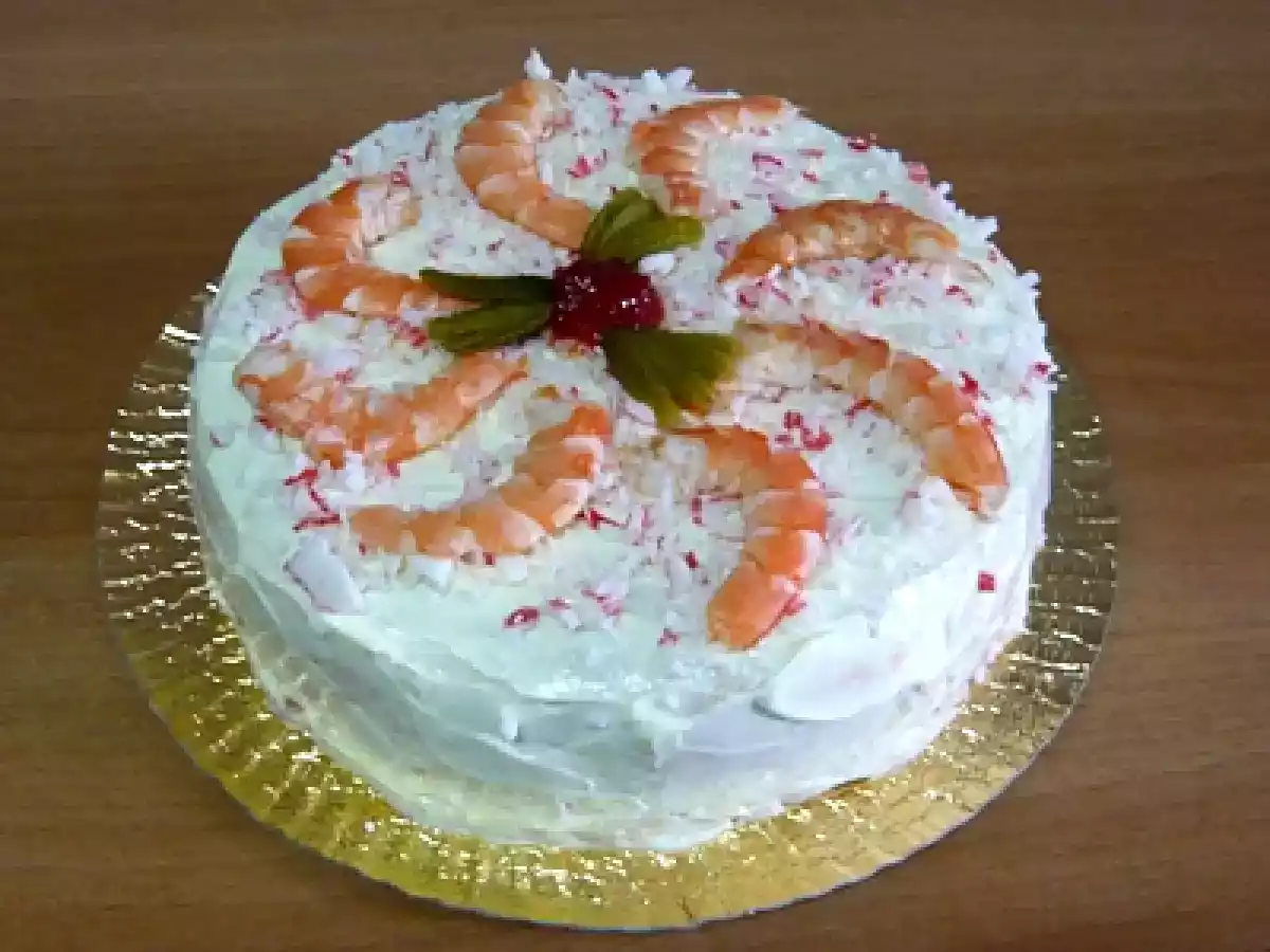 Pastel de pan bimbo relleno