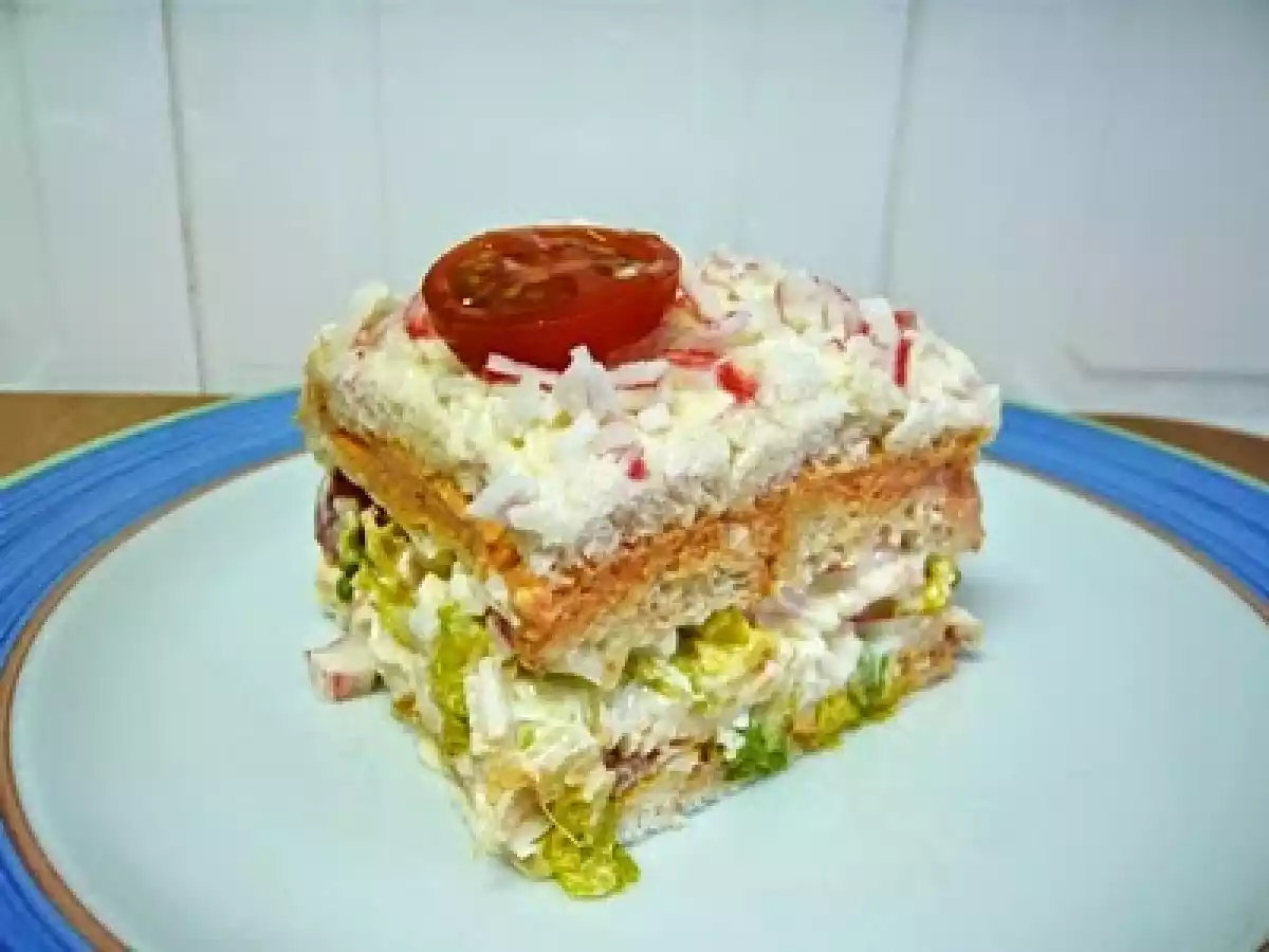 Pastel de pan bimbo relleno - foto 3