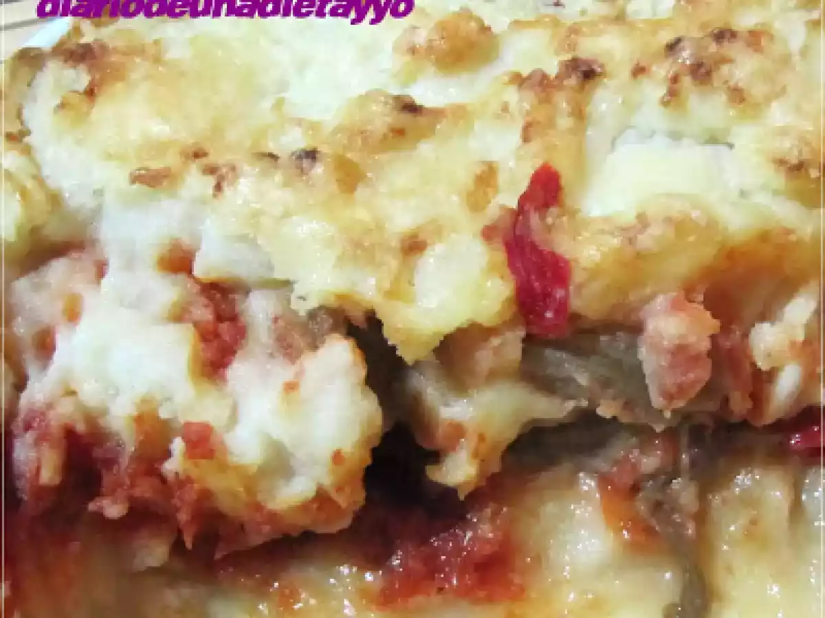 PASTEL DE PATATA CON VERDURAS