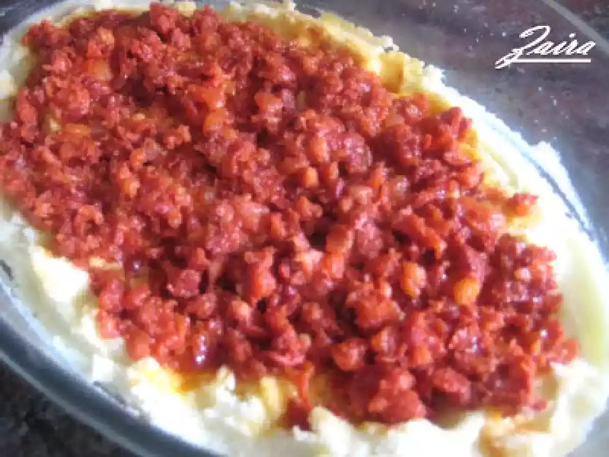 Pastel de patatas con picadillo de chorizo - foto 4