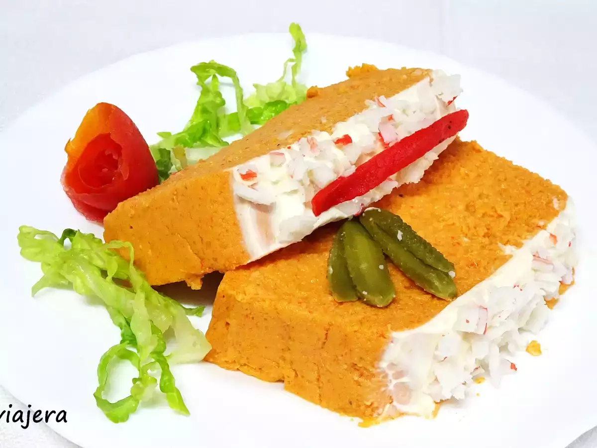 Pastel de pimientos, bonito y surimi - foto 3