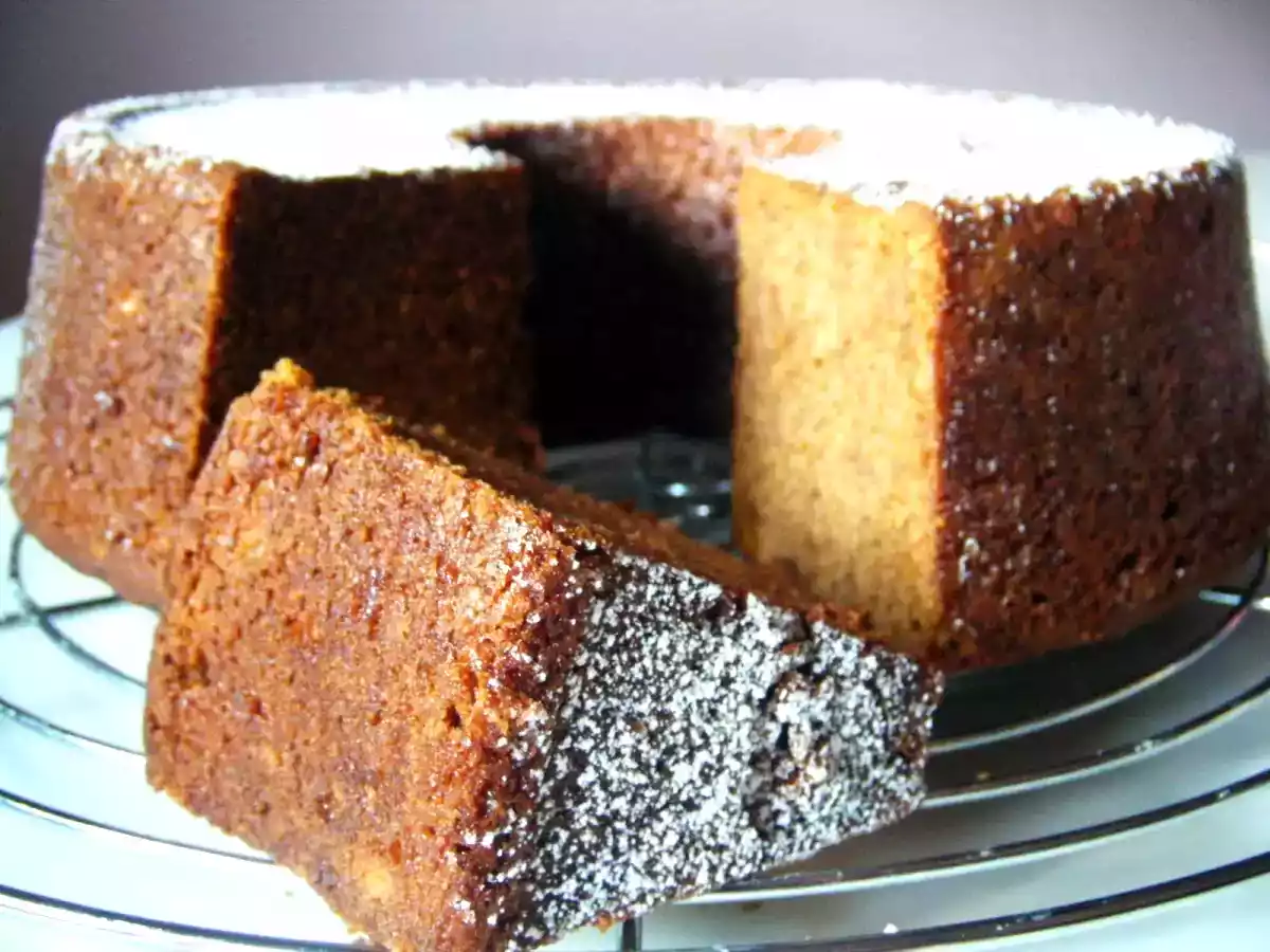 Pastel de puré de manzana