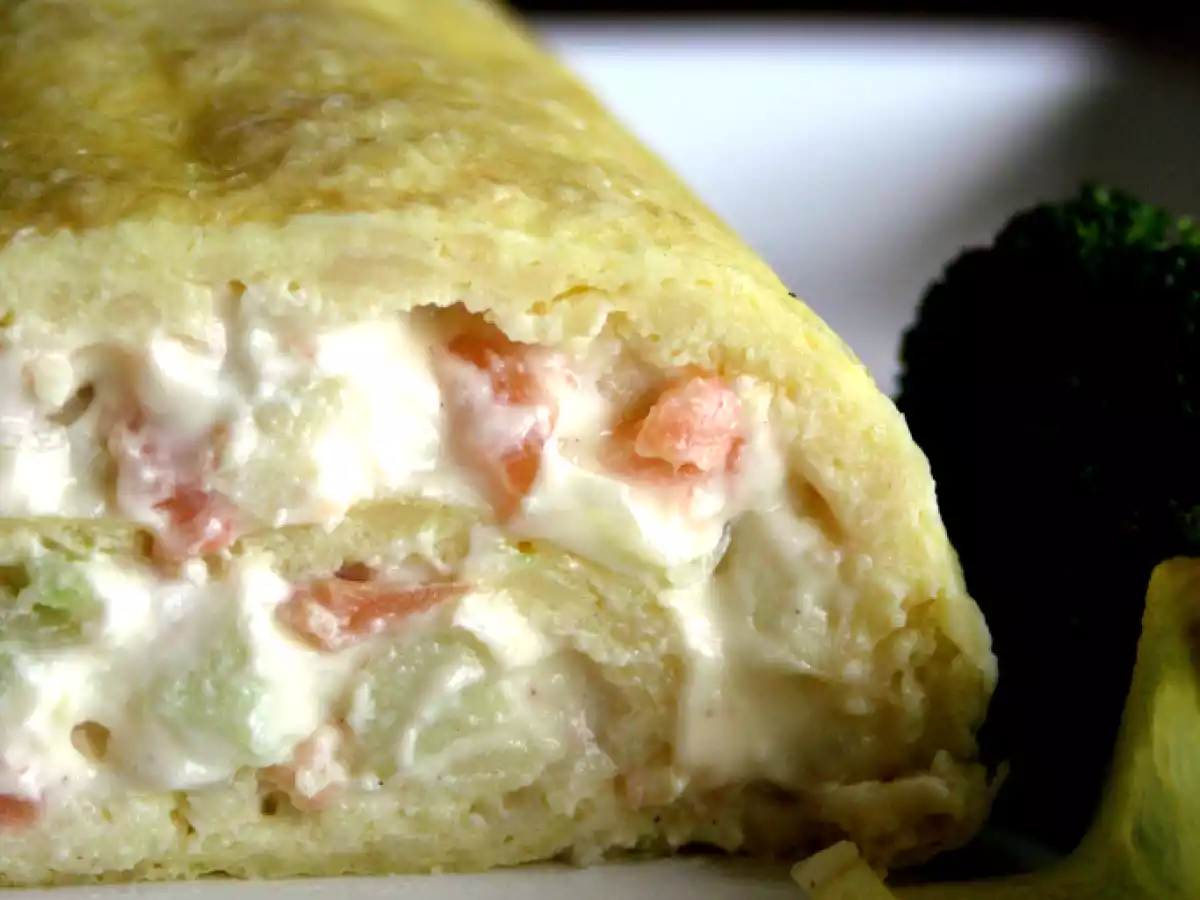 Pastel de salmón en masa choux