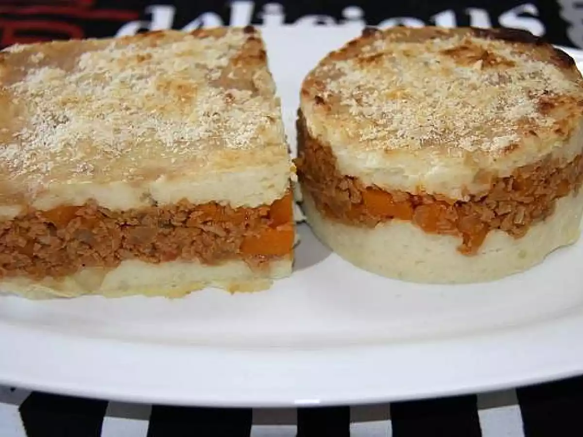 Pastel de soja texturizada y patata con calabaza - foto 3