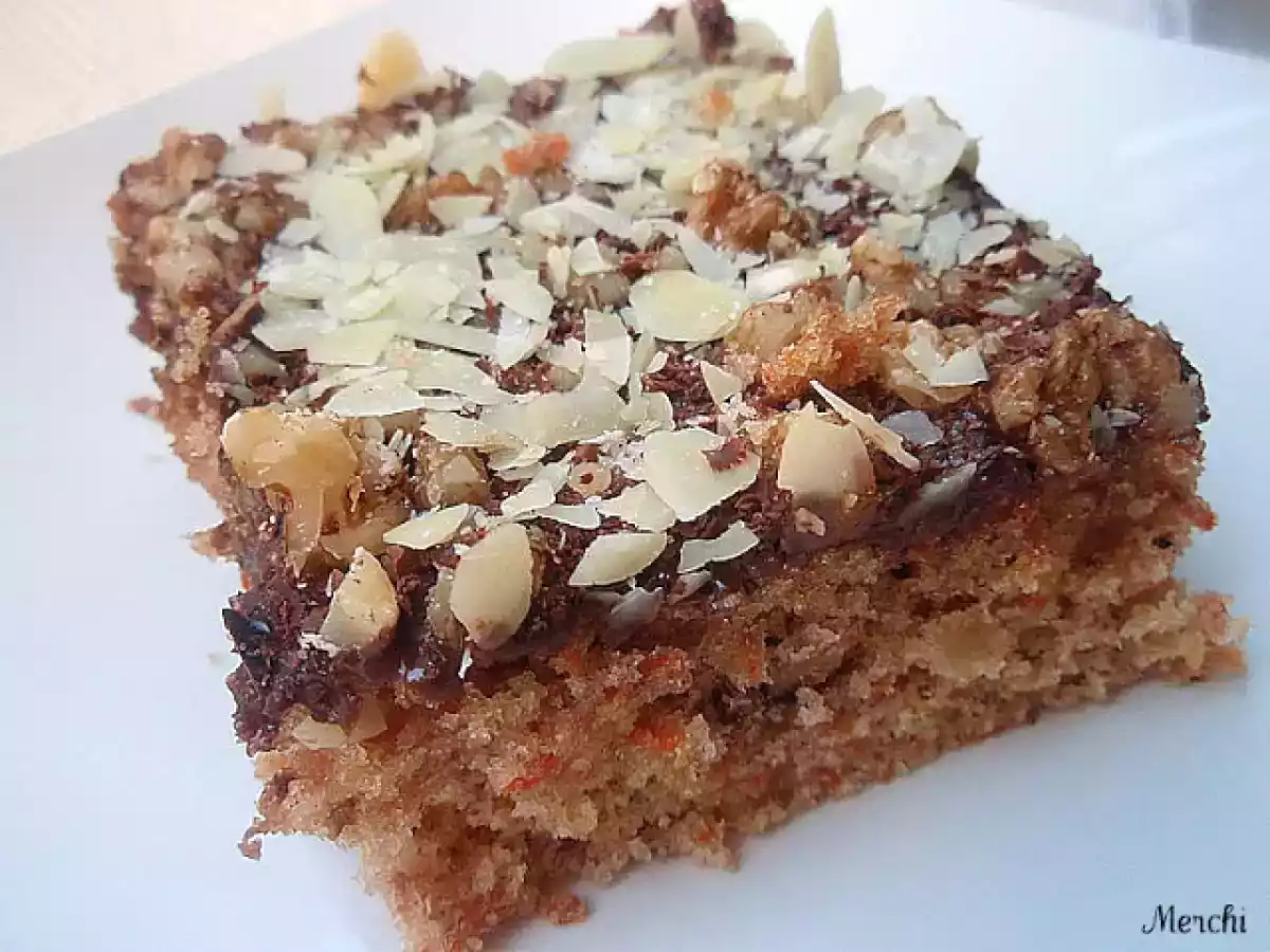Pastel de zanahoría con frutos secos y chocolate - foto 4