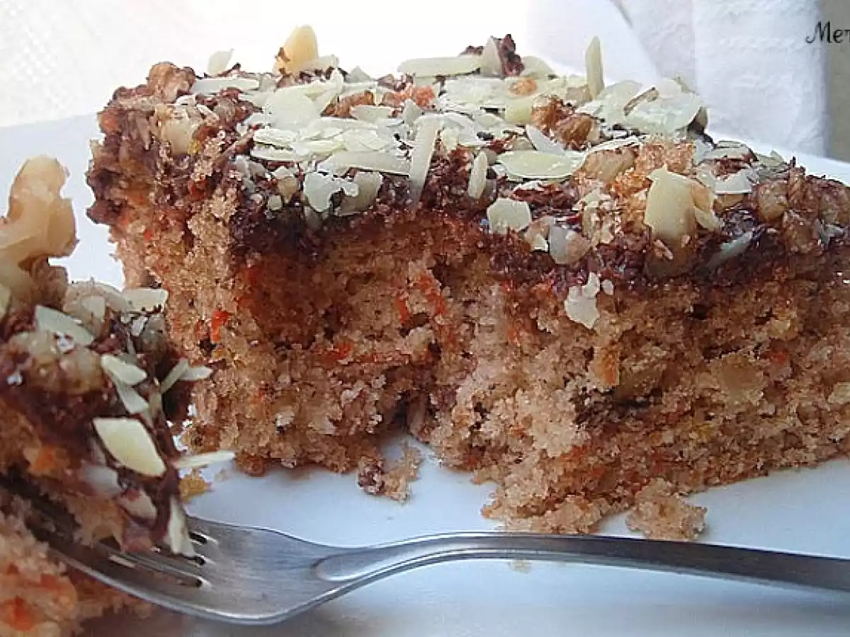 Pastel de zanahoría con frutos secos y chocolate - foto 5