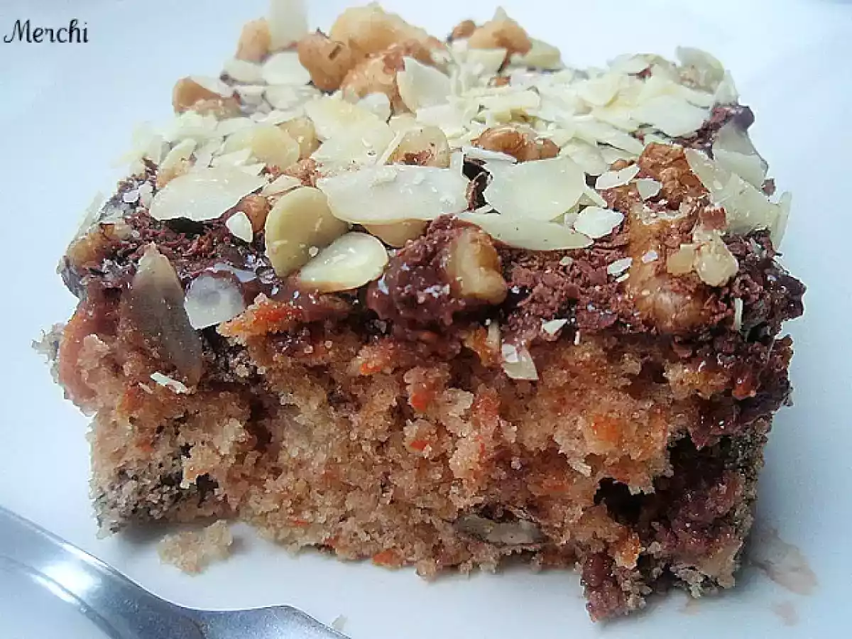 Pastel de zanahoría con frutos secos y chocolate - foto 6