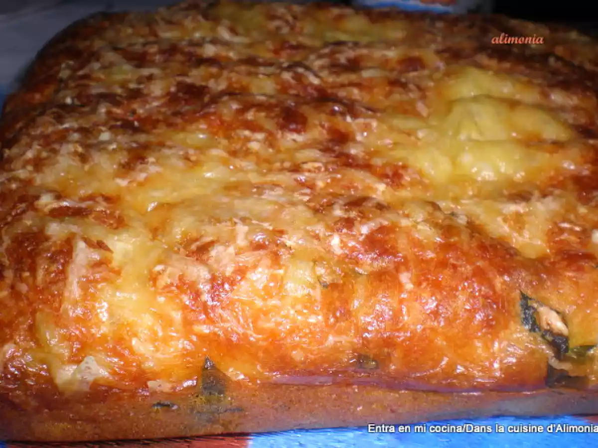 Pastel espinacas-salmon-feta