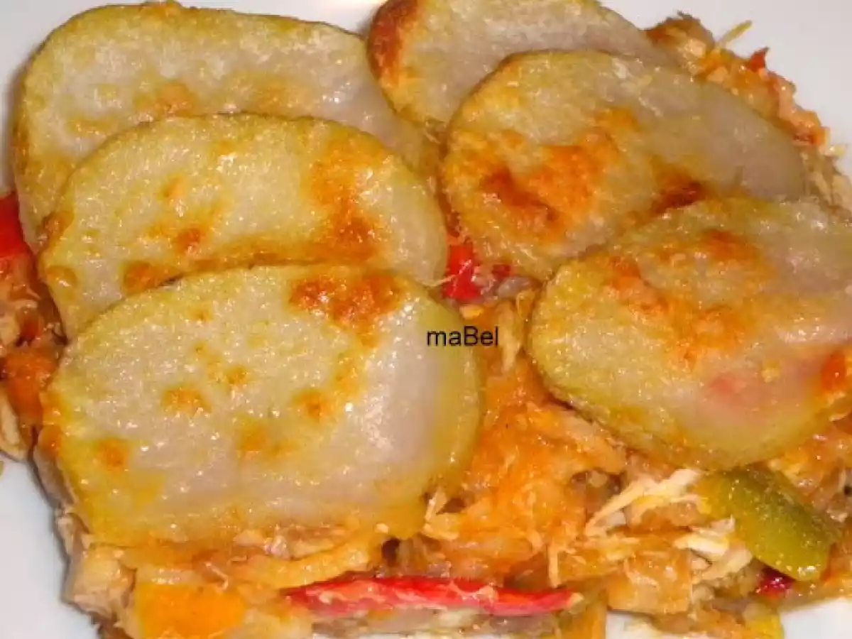 Pastel fácil con sobras de pollo